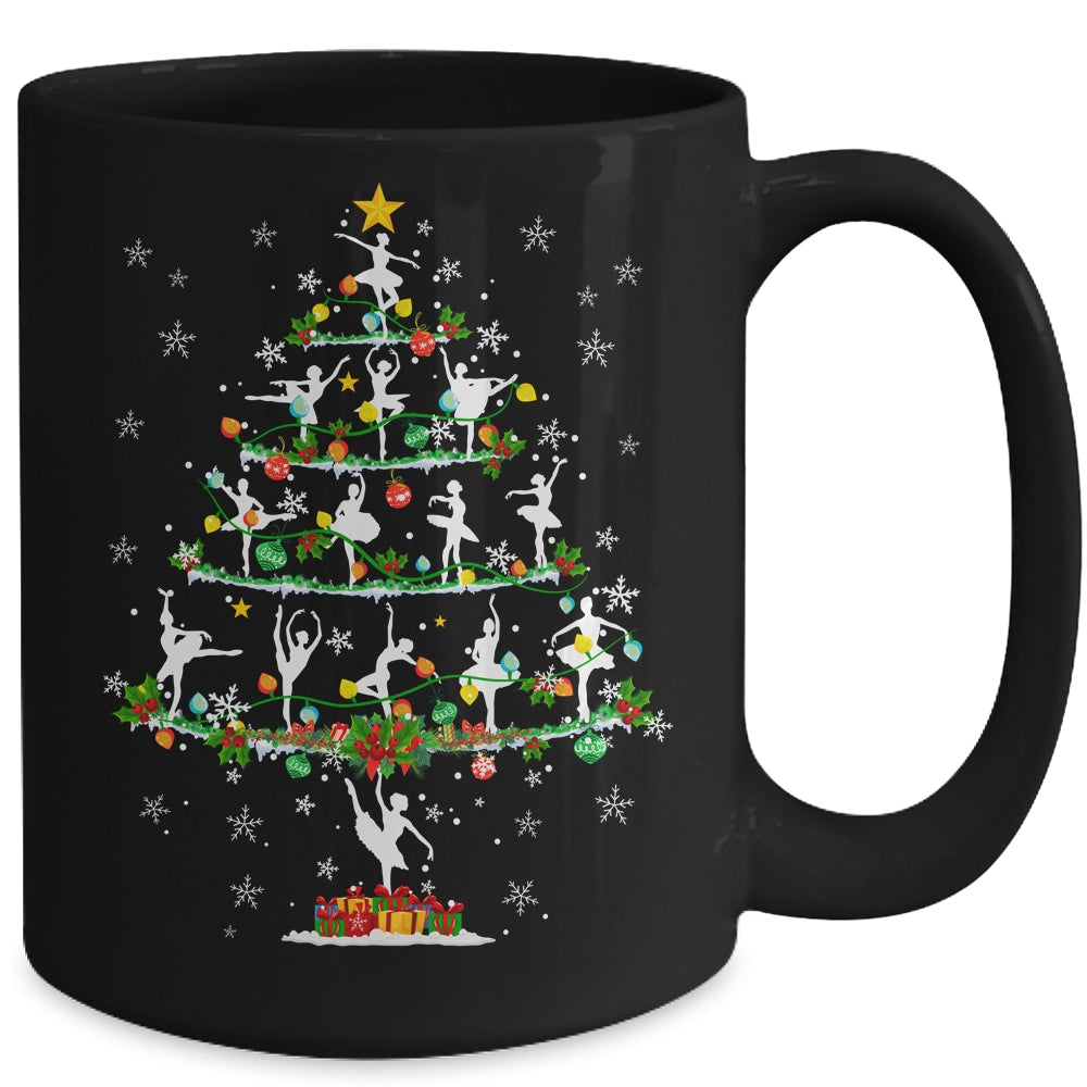 Ballet Dance Xmas Lighting Santa Ballet Dance Christmas Tree Mug | siriusteestore
