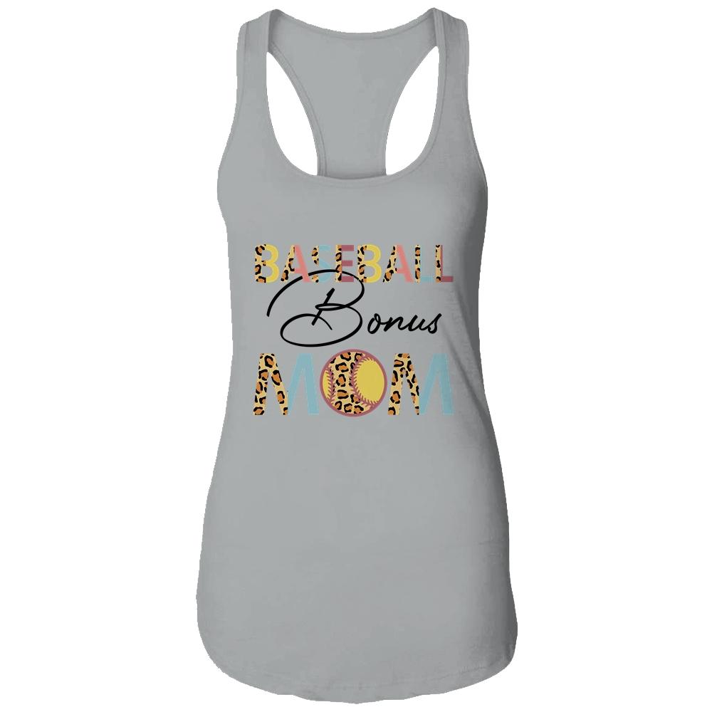 Baseball Bonus Mom Baseball Mom Leopard Mothers Day Shirt & Tank Top | teecentury