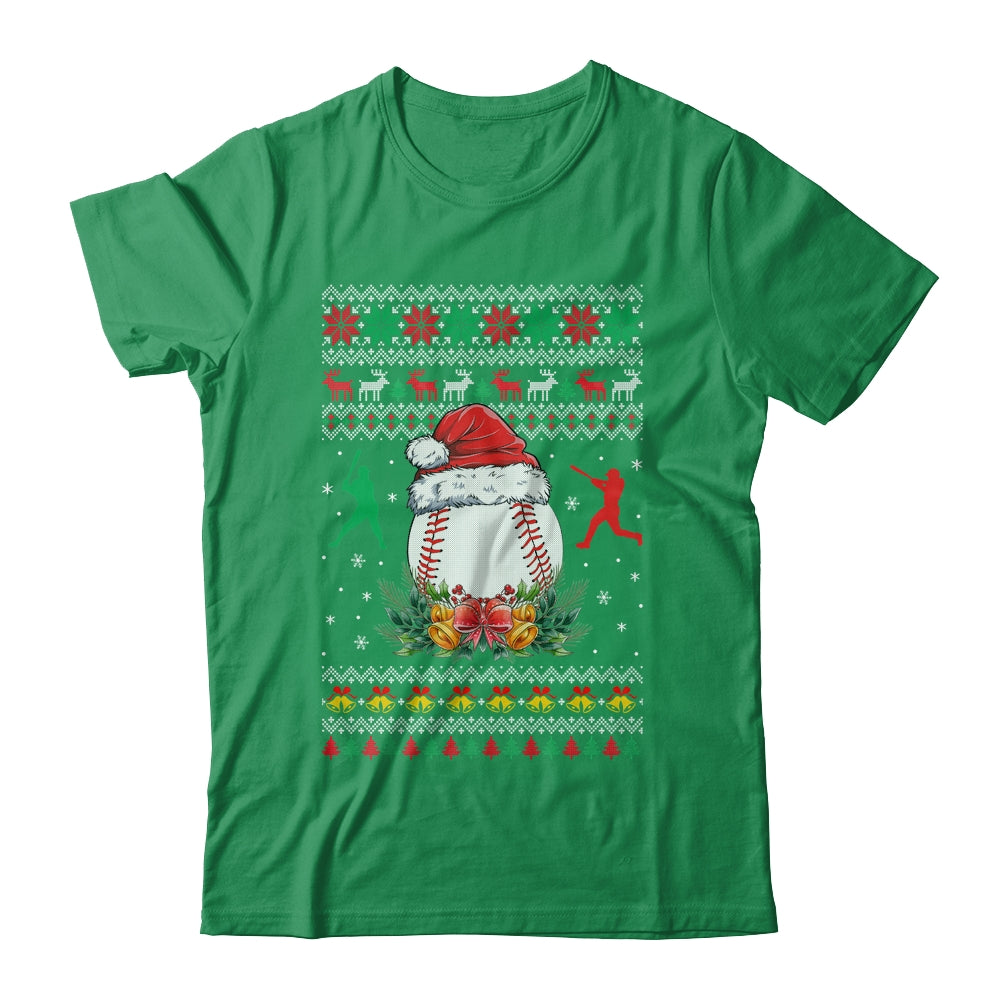 Baseball Christmas Ugly Funny Santa Sport Men Boy Shirt & Sweatshirt | siriusteestore