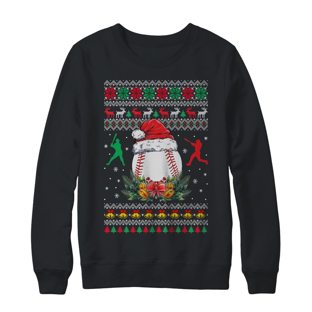 Baseball Christmas Ugly Funny Santa Sport Men Boy Shirt & Sweatshirt | siriusteestore
