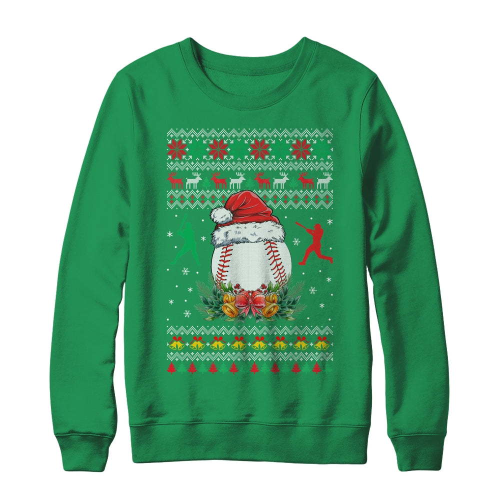 Baseball Christmas Ugly Funny Santa Sport Men Boy Shirt & Sweatshirt | siriusteestore