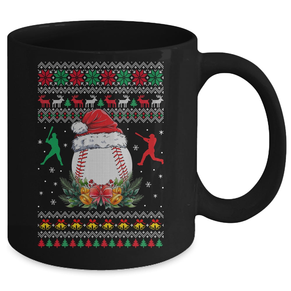 Baseball Christmas Ugly Funny Santa Sport Men Boy Mug | siriusteestore