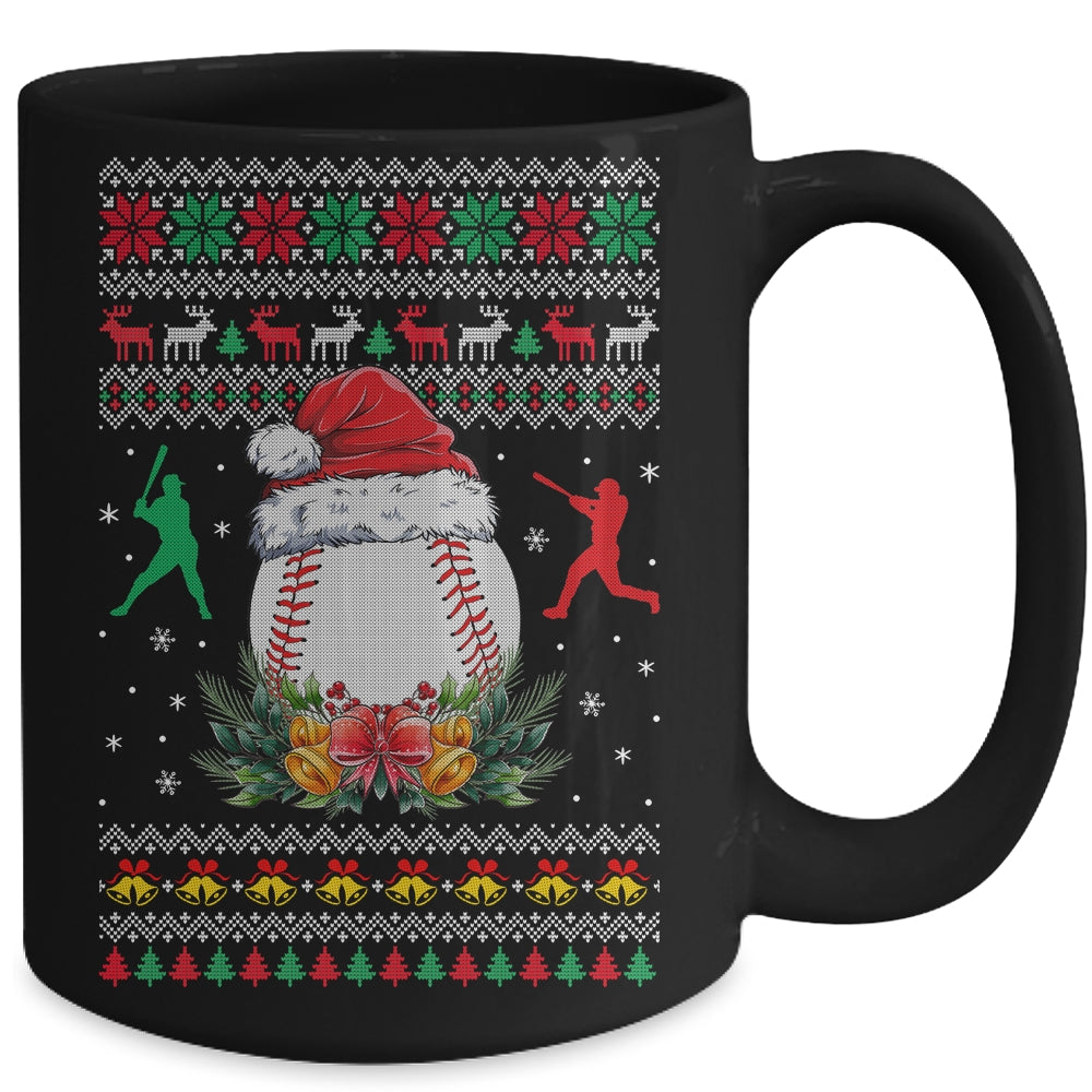 Baseball Christmas Ugly Funny Santa Sport Men Boy Mug | siriusteestore