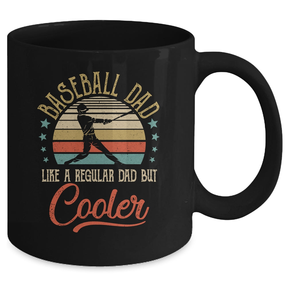 Baseball Dad Like A Regular Dad Cooler Vintage Fathers Day Mug | siriusteestore