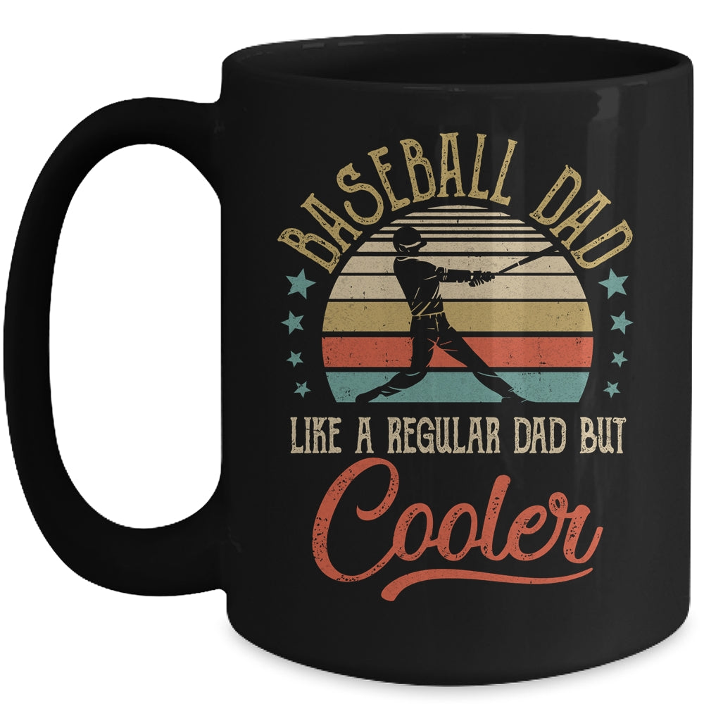 Baseball Dad Like A Regular Dad Cooler Vintage Fathers Day Mug | siriusteestore