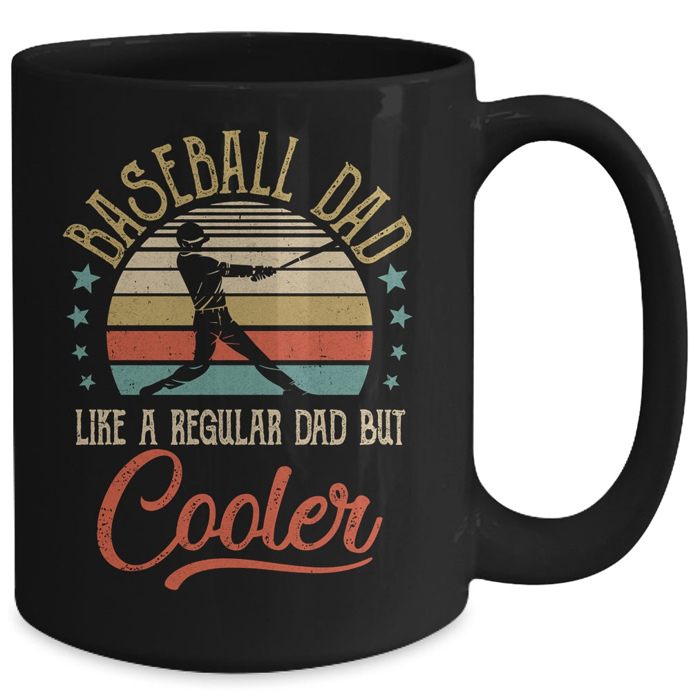 Baseball Dad Like A Regular Dad Cooler Vintage Fathers Day Mug | siriusteestore
