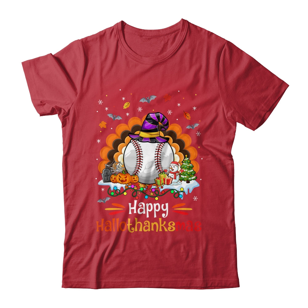 Baseball Halloween Christmas Thanksgiving Hallothanksmas Shirt & Sweatshirt | siriusteestore