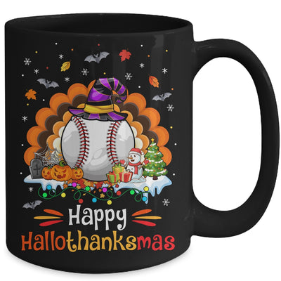 Baseball Halloween Christmas Thanksgiving Hallothanksmas Mug | siriusteestore