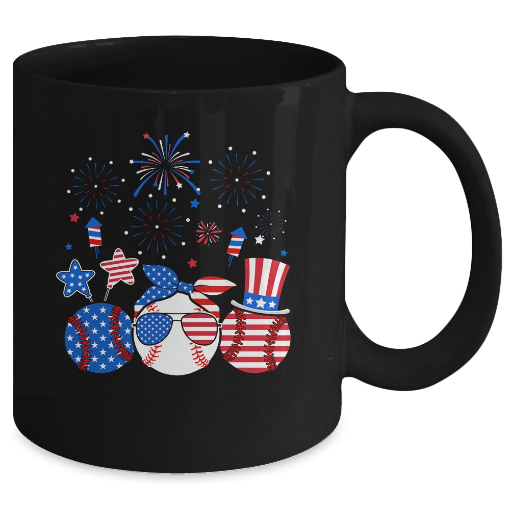Baseball Lover Patriotic 4th Of July Independence Day Mug | siriusteestore