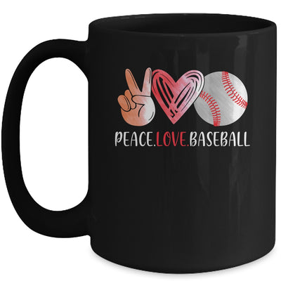 Baseball Player Girls Peace Love Baseball Women Mug | siriusteestore