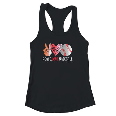 Baseball Player Girls Peace Love Baseball Women Shirt & Tank Top | siriusteestore