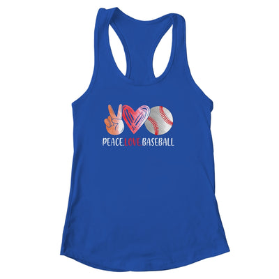 Baseball Player Girls Peace Love Baseball Women Shirt & Tank Top | siriusteestore