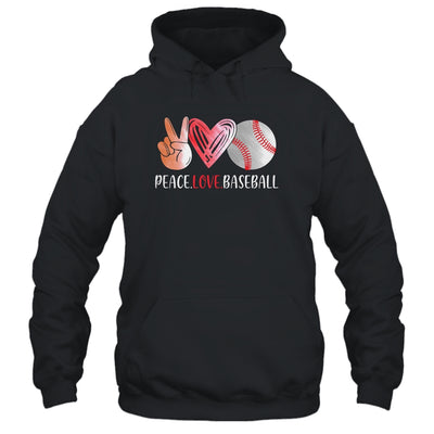 Baseball Player Girls Peace Love Baseball Women Shirt & Tank Top | siriusteestore