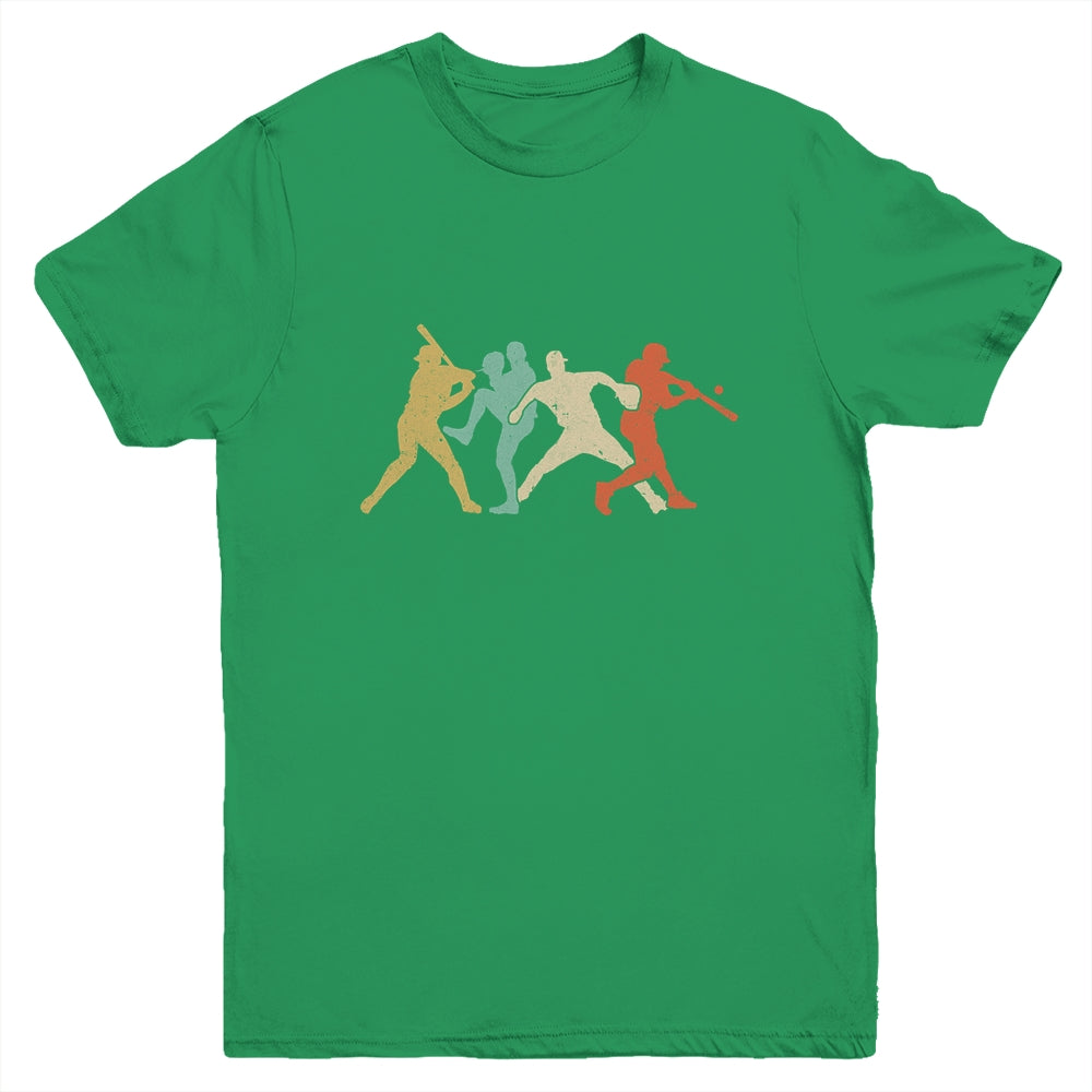 Baseball Retro Vintage Catcher Pitcher Batter Youth Shirt | siriusteestore