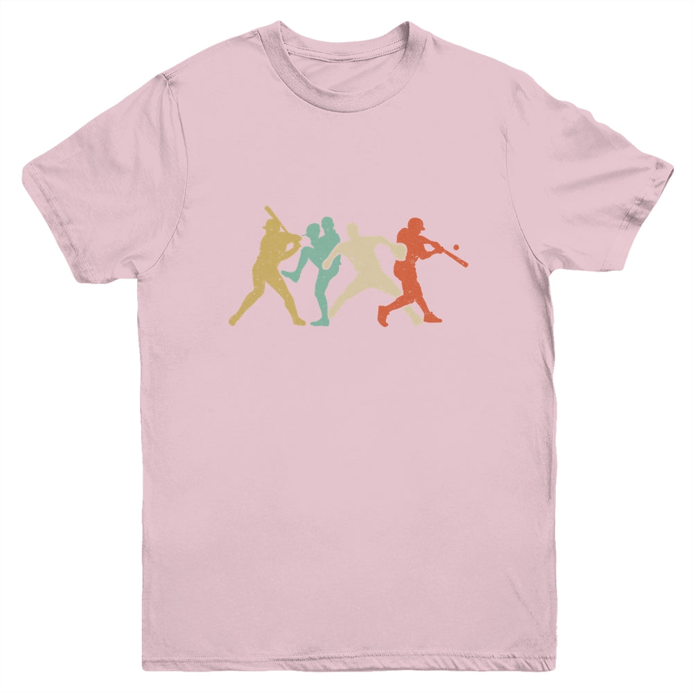 Baseball Retro Vintage Catcher Pitcher Batter Youth Shirt | siriusteestore