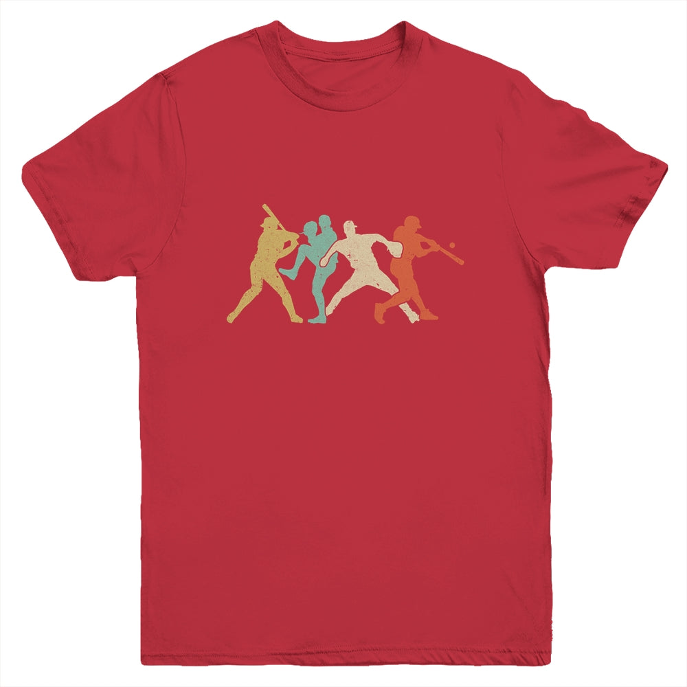 Baseball Retro Vintage Catcher Pitcher Batter Youth Shirt | siriusteestore