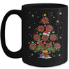 Basketball Christmas Tree Santa Pickleball X Mas Lights Mug | siriusteestore