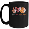 Basketball Player Girls Peace Love Basketball Women Mug | siriusteestore