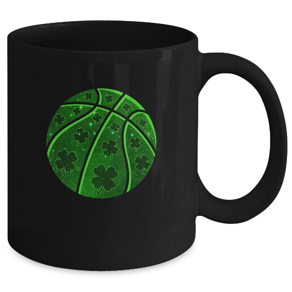 Basketball Shamrock Lucky Clover Irish St Patricks Day Boys Mug | siriusteestore