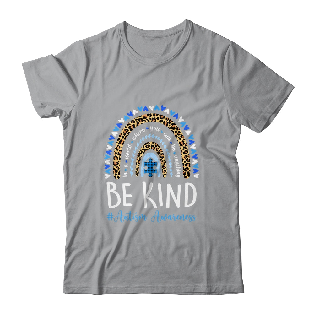 Be Kind Autism Awareness Leopard Rainbow Choose Kindness Shirt & Hoodie | siriusteestore