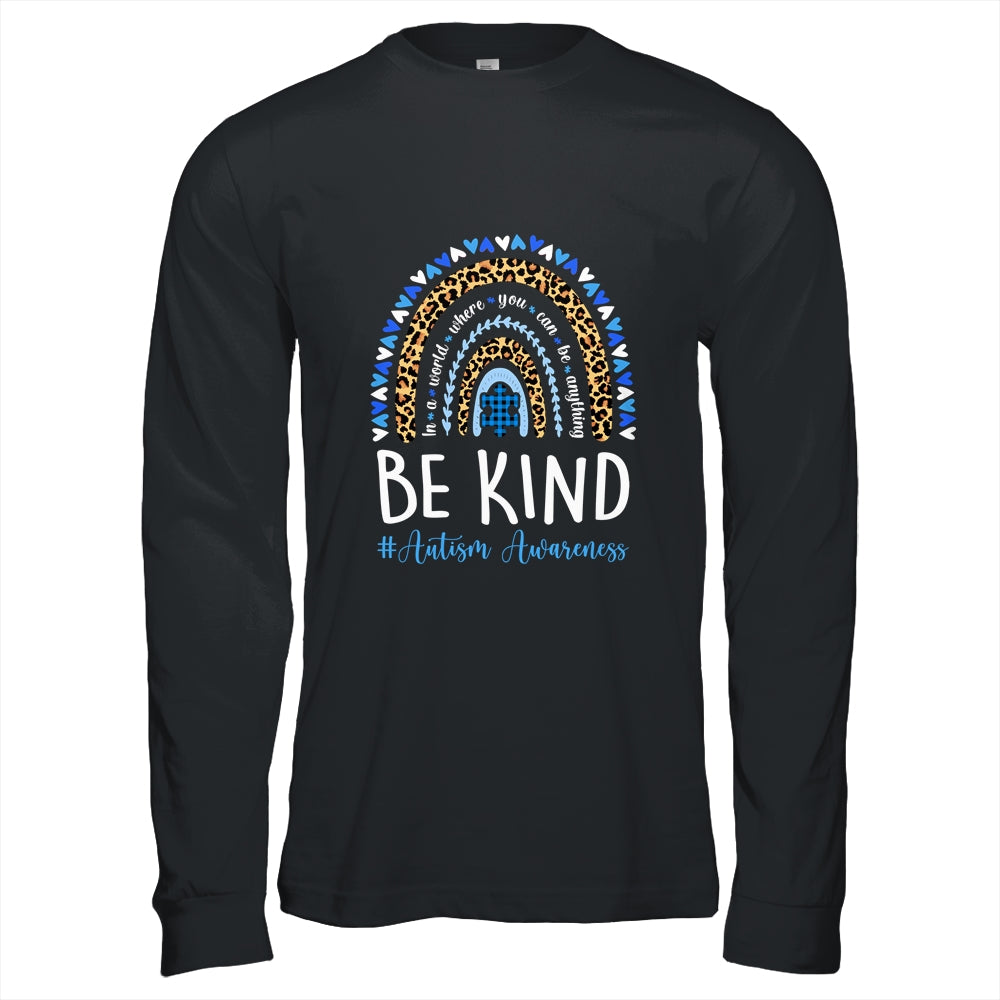 Be Kind Autism Awareness Leopard Rainbow Choose Kindness Shirt & Hoodie | siriusteestore