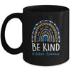 Be Kind Autism Awareness Leopard Rainbow Choose Kindness Mug | siriusteestore