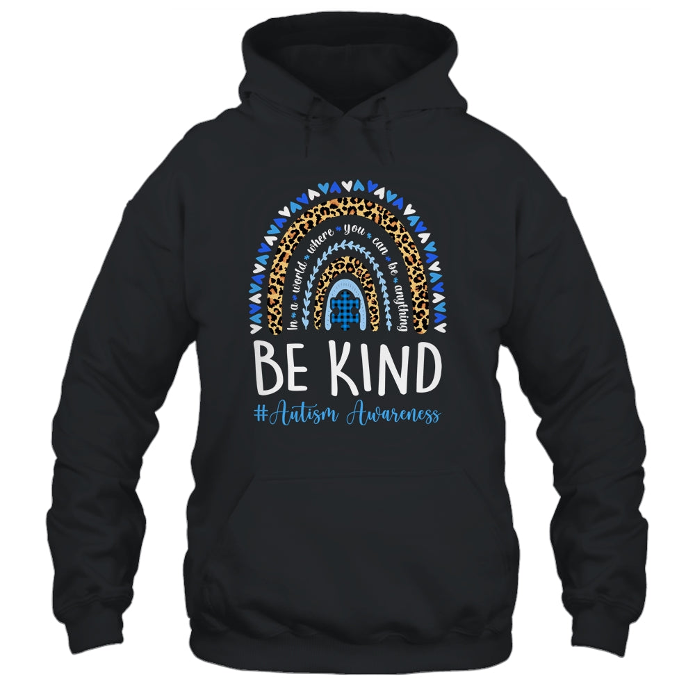 Be Kind Autism Awareness Leopard Rainbow Choose Kindness Shirt & Hoodie | siriusteestore