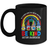 Be Kind Autism Awareness Month Rainbow Gnomes Puzzle Mug | siriusteestore