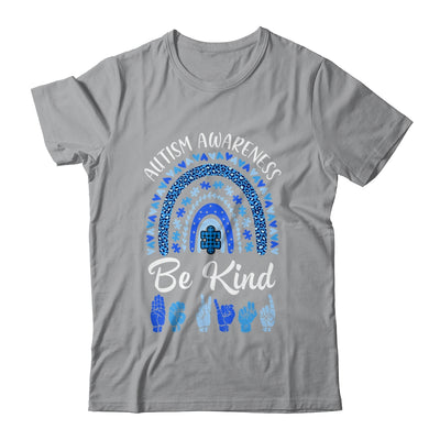 Be Kind Autism Awareness Rainbow Women Girls Leopard Shirt & Hoodie | siriusteestore