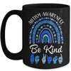 Be Kind Autism Awareness Rainbow Women Girls Leopard Mug | siriusteestore