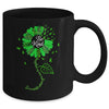 Be Kind Green Ribbon Sunflower Mental Health Awareness Mug | siriusteestore