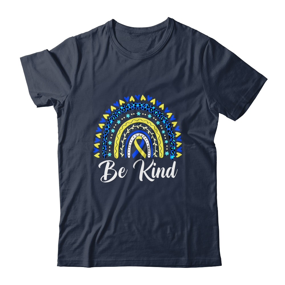 Be Kind Rainbow World Down Syndrome Awareness Day Shirt & Hoodie | siriusteestore