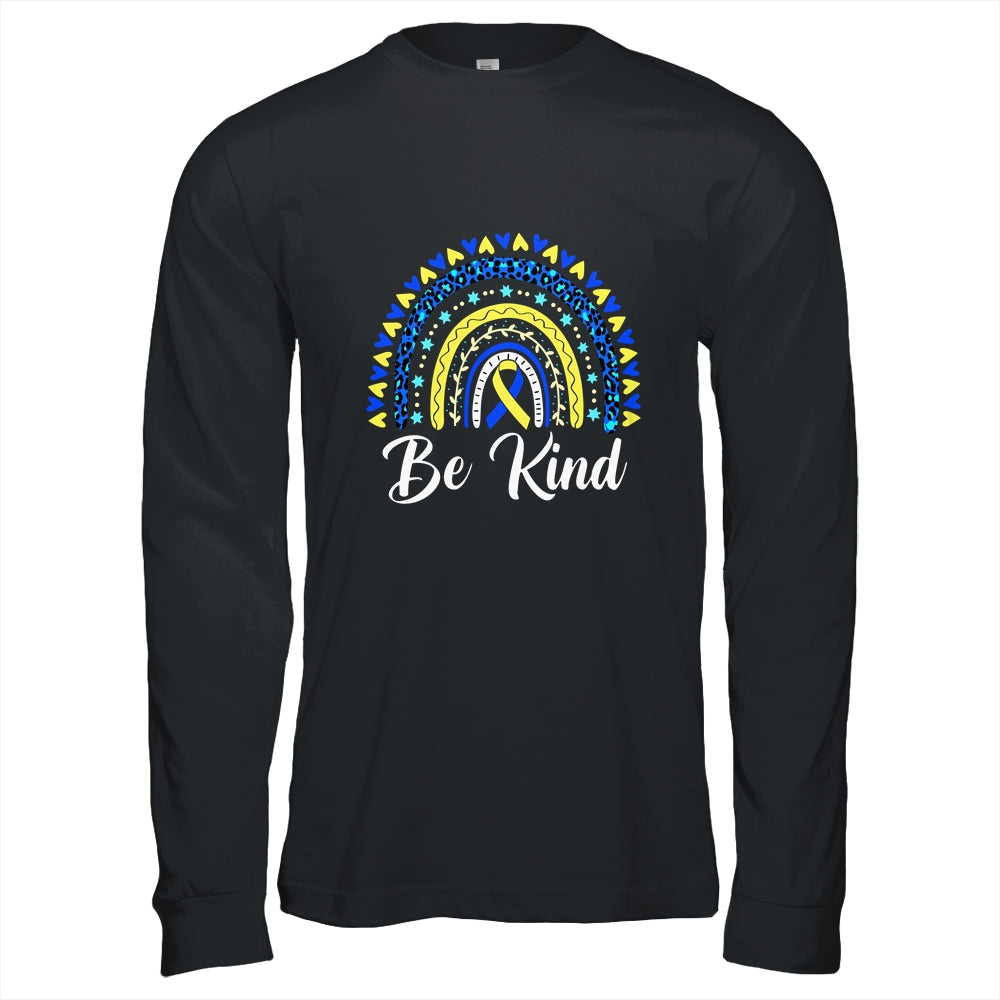 Be Kind Rainbow World Down Syndrome Awareness Day Shirt & Hoodie | siriusteestore