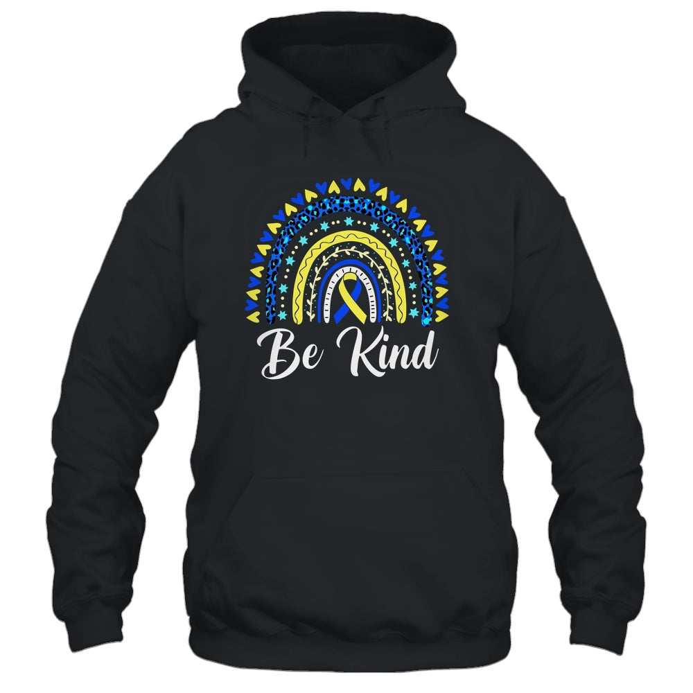 Be Kind Rainbow World Down Syndrome Awareness Day Shirt & Hoodie | siriusteestore