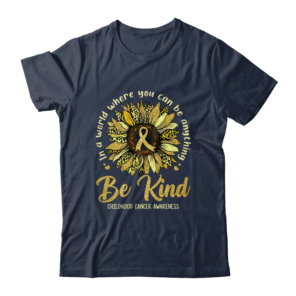 Be Kind Sunflower Gold Childhood Cancer Awareness Ribbon Shirt & Hoodie | siriusteestore