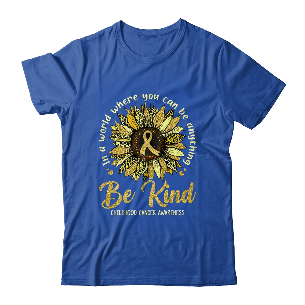 Be Kind Sunflower Gold Childhood Cancer Awareness Ribbon Shirt & Hoodie | siriusteestore