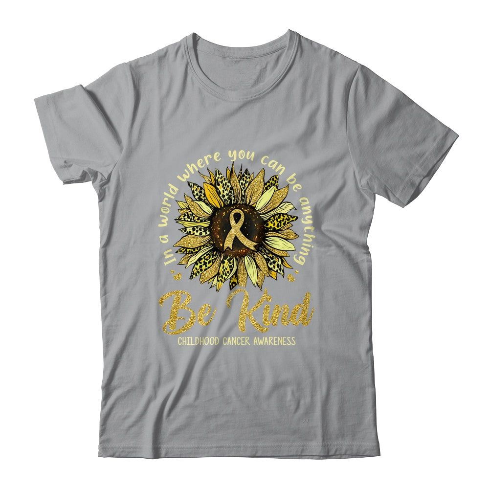 Be Kind Sunflower Gold Childhood Cancer Awareness Ribbon Shirt & Hoodie | siriusteestore