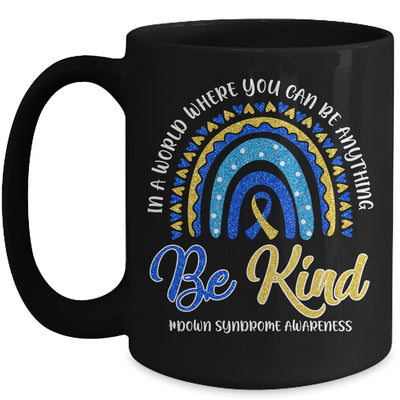 Be Kind We Wear Blue And Yellow Down Syndrome Awareness Mug | siriusteestore