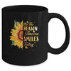 Be The Reason Someone Smiles Today Sunflower Inspirational Mug | siriusteestore