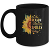 Be The Reason Someone Smiles Today Sunflower Inspirational Mug | siriusteestore