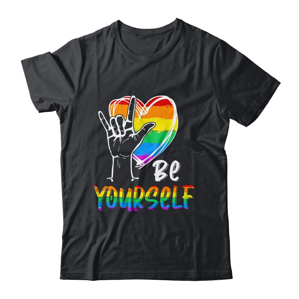 Be Yourself Lovely LGBT Gay Pride Lesbian Gays Love Shirt & Tank Top | siriusteestore