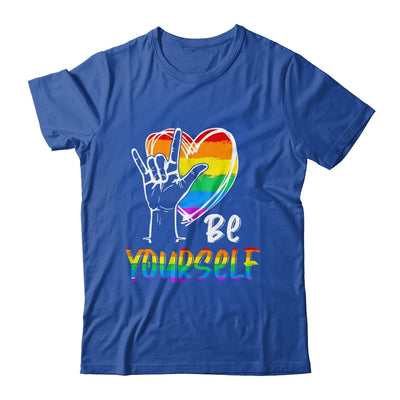 Be Yourself Lovely LGBT Gay Pride Lesbian Gays Love Shirt & Tank Top | siriusteestore