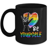 Be Yourself Lovely LGBT Gay Pride Lesbian Gays Love Mug | siriusteestore