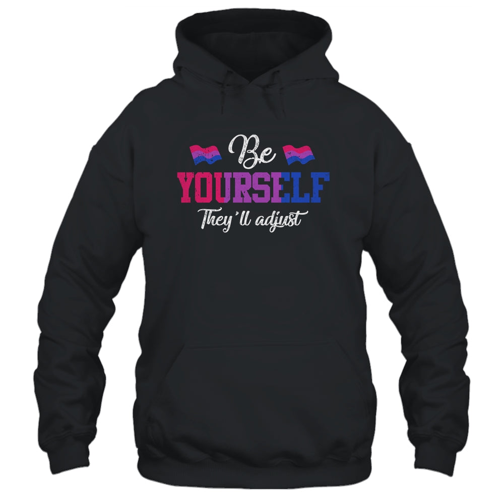 Be Yourself They'll Adjust LGBTQ Bisexual Flag Gay Pride Shirt & Tank Top | siriusteestore