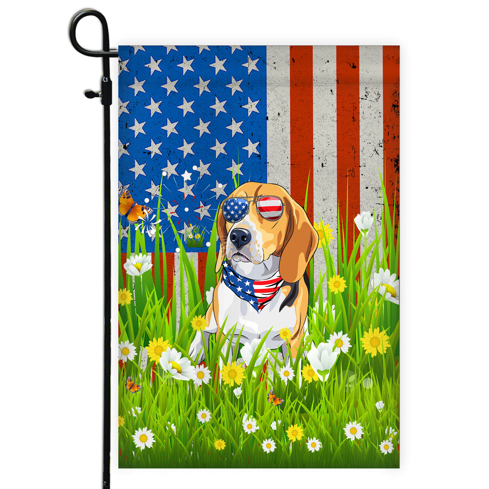 Beagle American USA Flag 4th of July Dog Lover On Independence Day | siriusteestore