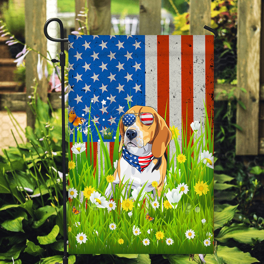 Beagle American USA Flag 4th of July Dog Lover On Independence Day | siriusteestore