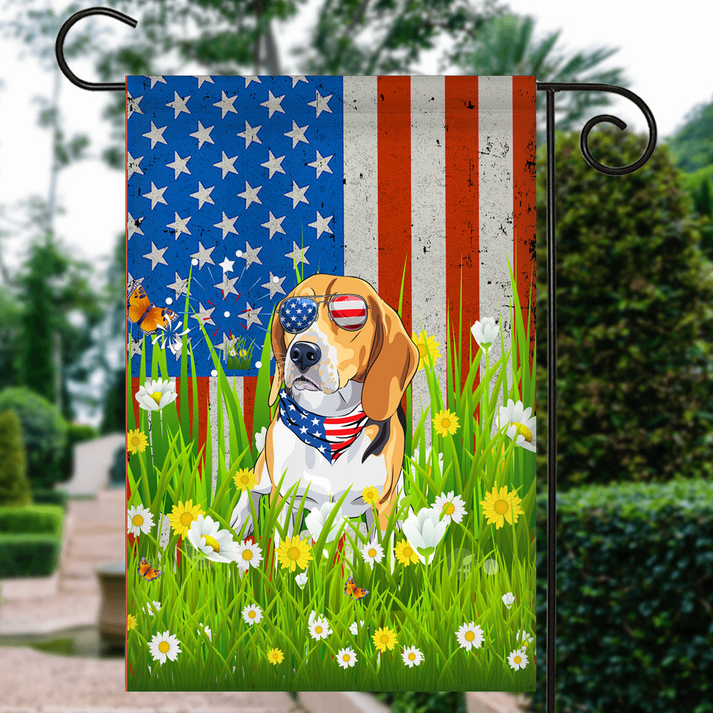 Beagle American USA Flag 4th of July Dog Lover On Independence Day | siriusteestore