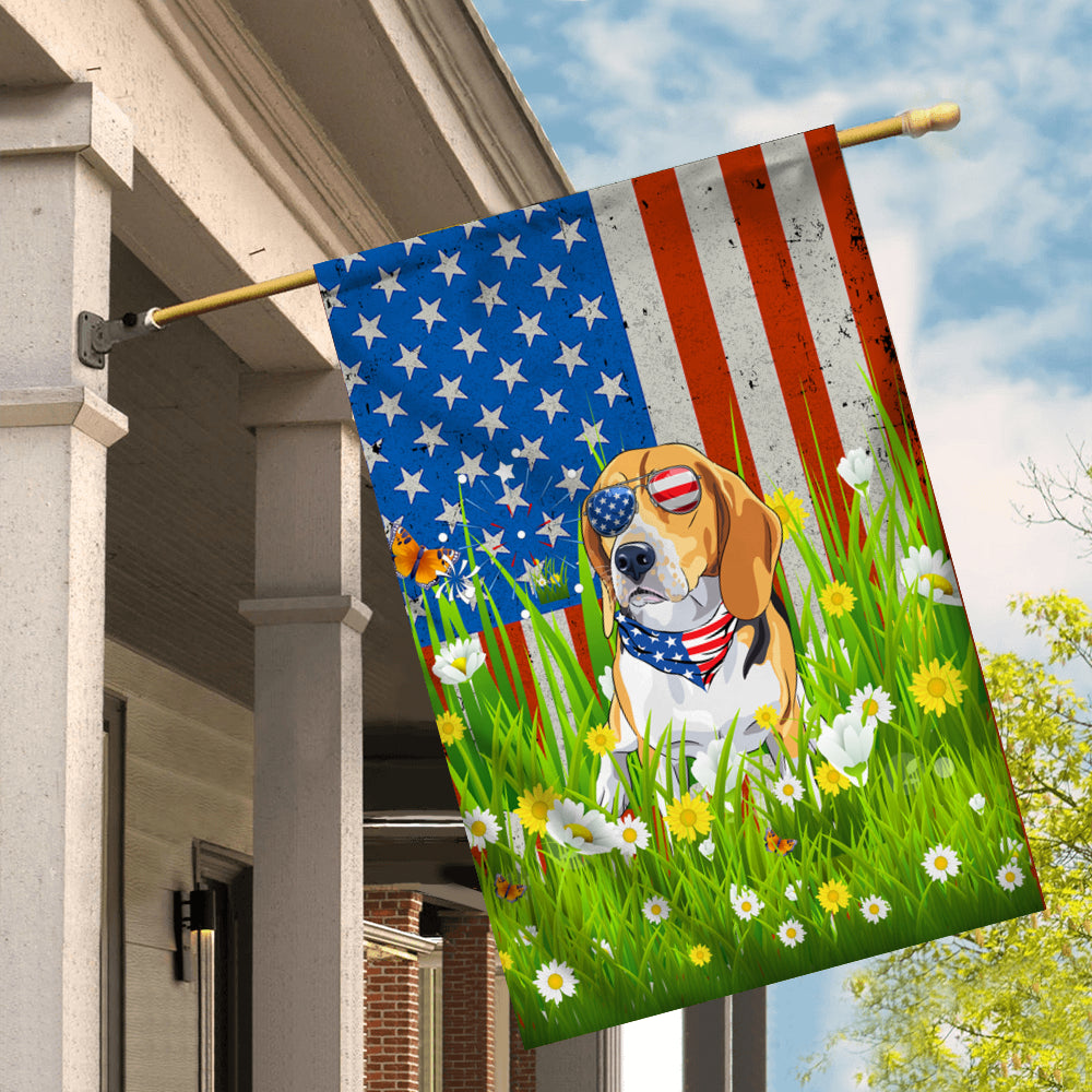 Beagle American USA Flag 4th of July Dog Lover On Independence Day | siriusteestore