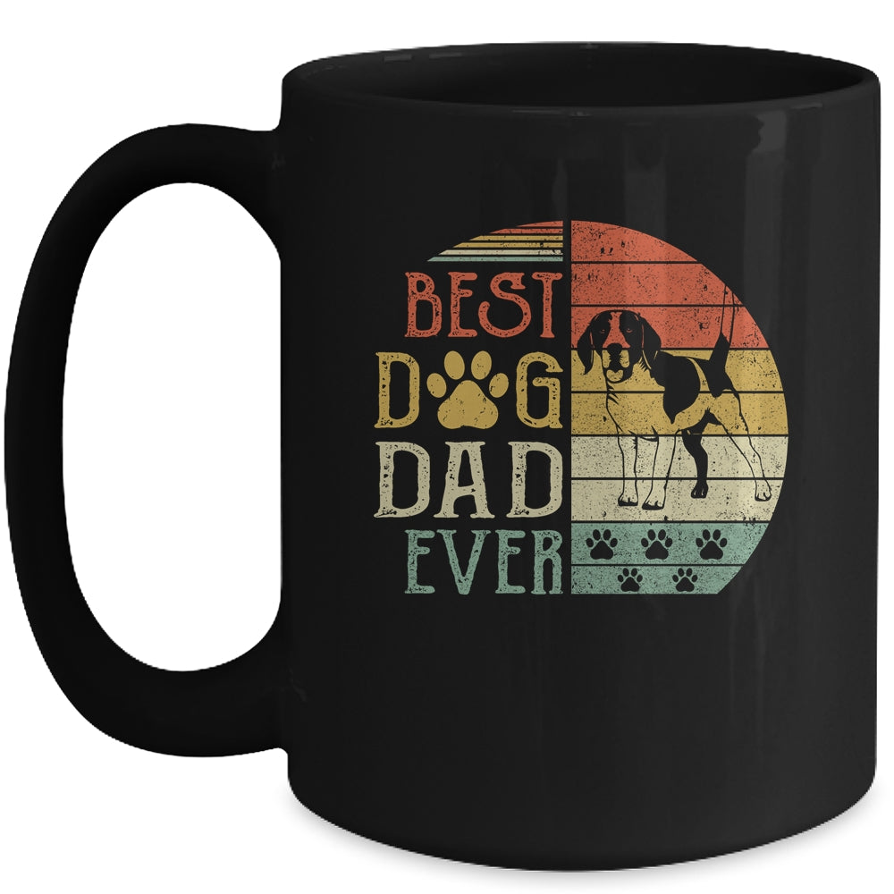 Beagle Best Dog Dad Ever Vintage Father's Day Retro Mug | siriusteestore