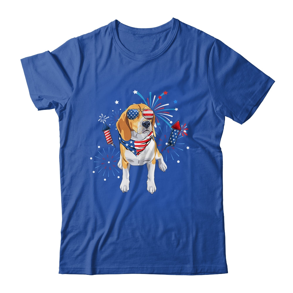 Beagle Dog American USA Flag 4th of July Men women Lover Shirt & Tank Top | siriusteestore
